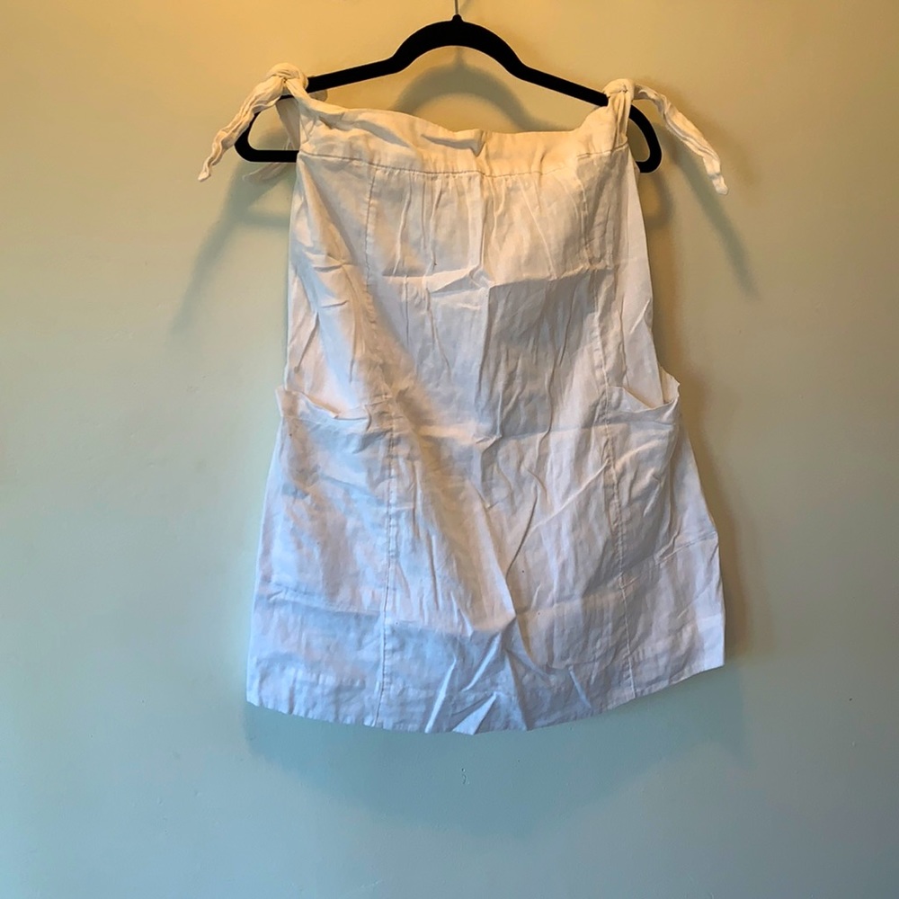 Free People White Strapless Dress W/ Ties